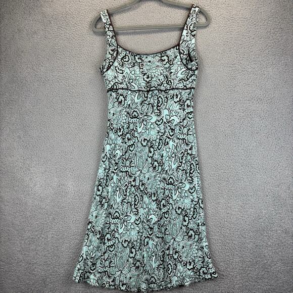 Y2k Dress Sz 4 Paisley Coquette Feminine Dainty Floral Empire Waist Loralei VTG - Picture 10 of 12